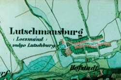 Alte Karte von Lutzmannsburg